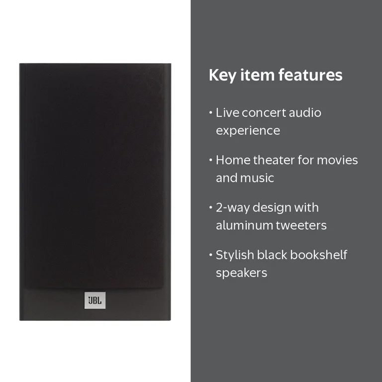 JBL Stage A130 - Speakers - bookshelf - 2-way - black - Walmart.com