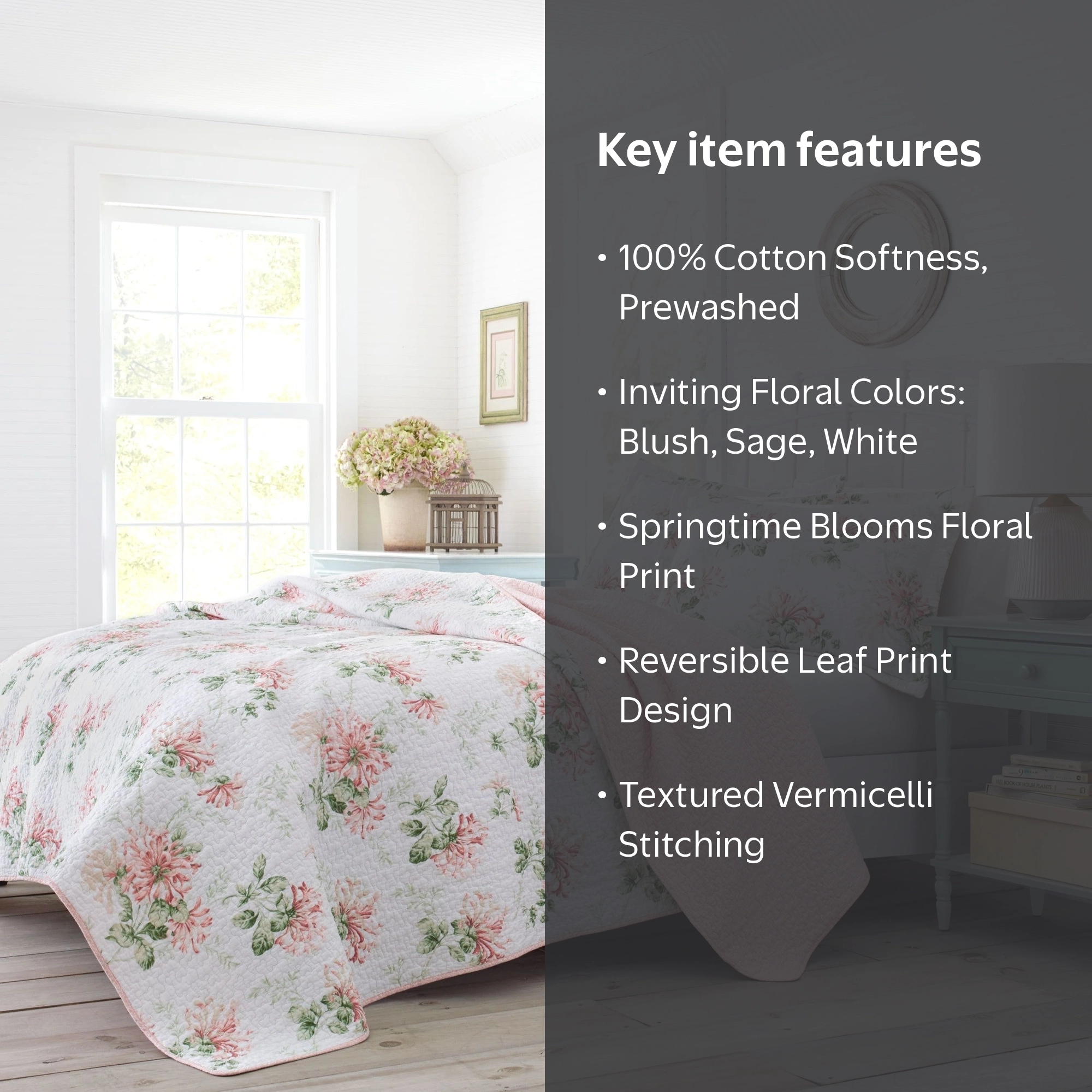 Laura Ashley Honeysuckle Quilt Set - Walmart.com