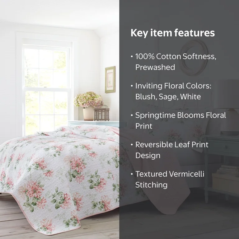 Laura Ashley Honeysuckle Quilt Set - Walmart.com