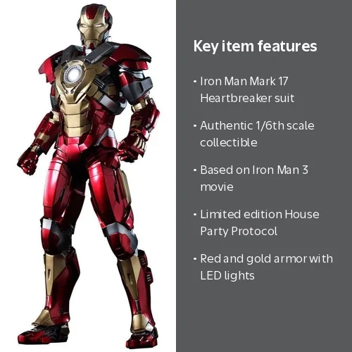 Figure Hot Toys MMS212 - Marvel Comics - Iron Man 3 - Heartbreaker