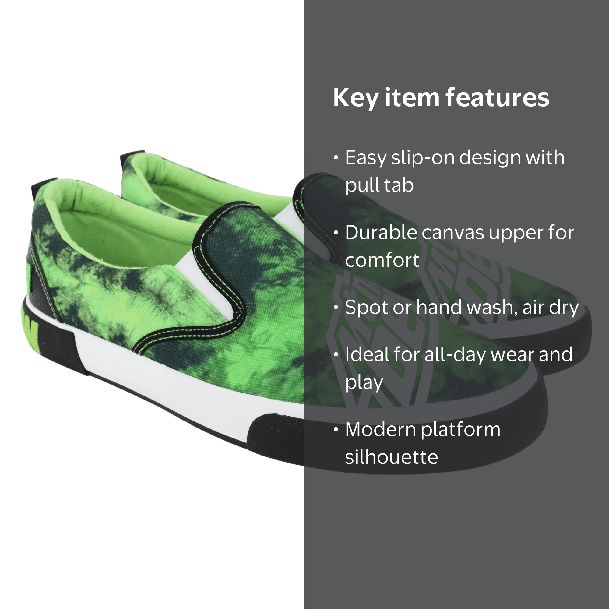 Mountain Dew‎ Slip-On Sneakers Men’s Size 7 Green-White New Mountain Dew Camo Fuzzy Slip-On Slippers | Odd Sox – ODD SOX main image 4