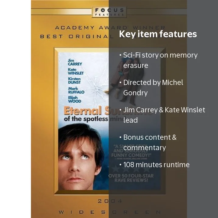 Universal, DVD, Eternal Sunshine of the Spotless Mind, Widescreen