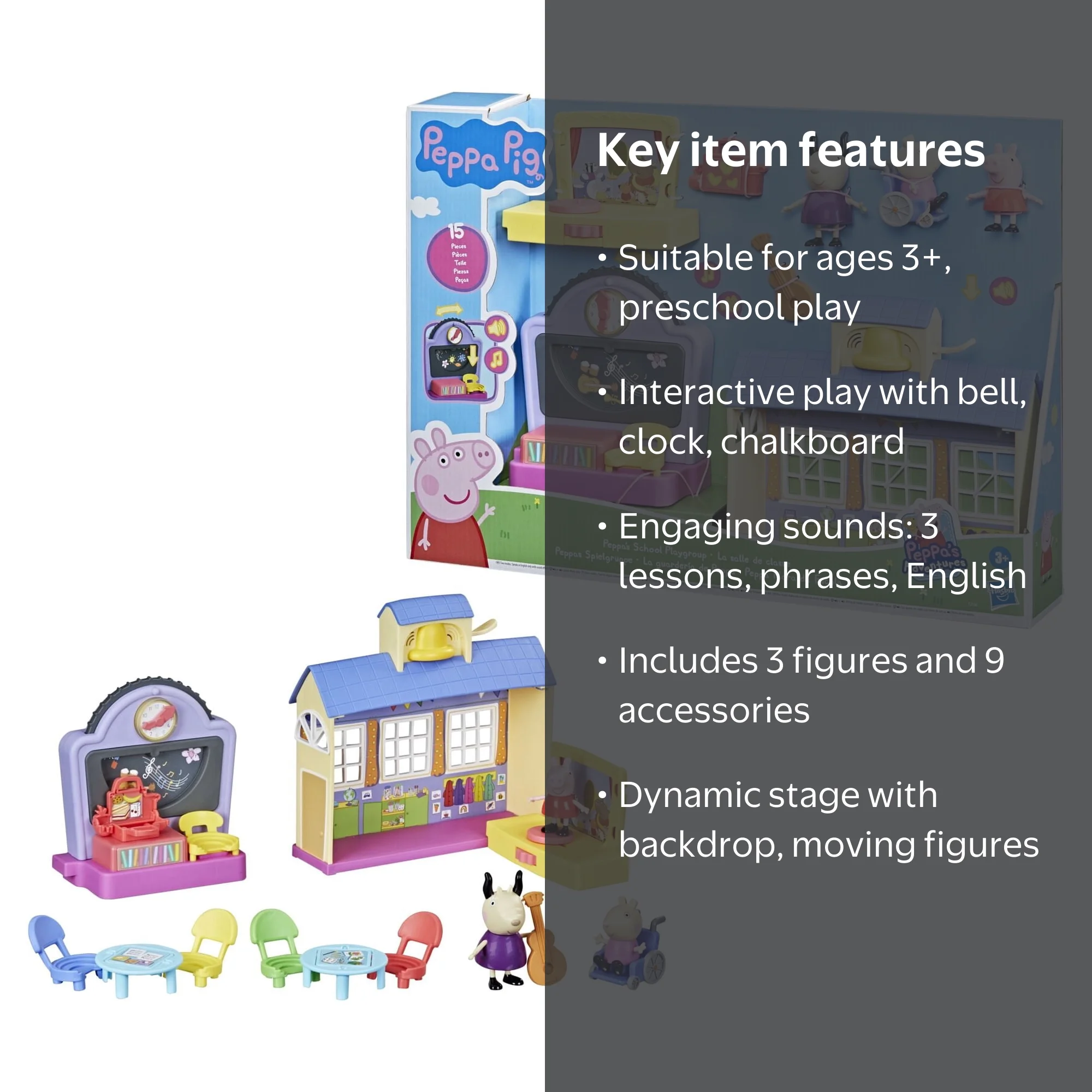 Peppa Pig Peppa's Adventures School Playgroup Preschool Toy