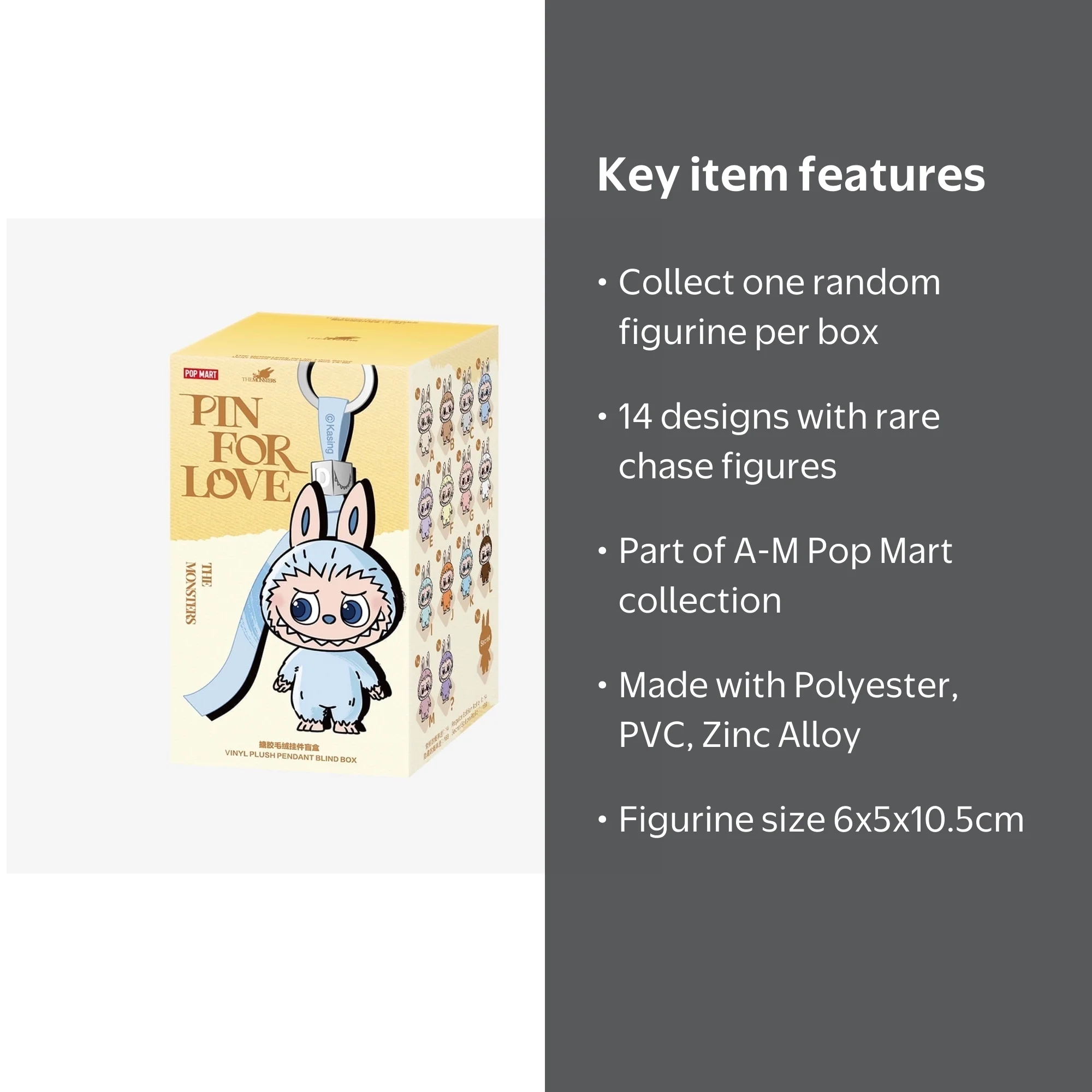 Pop Mart THE MONSTERS (Labubu) Pin for Love Series-Vinyl Plush