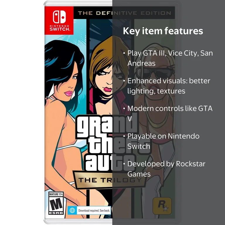 Nintendo Switch Grand Theft Auto: The Trilogy - Definitive Edition