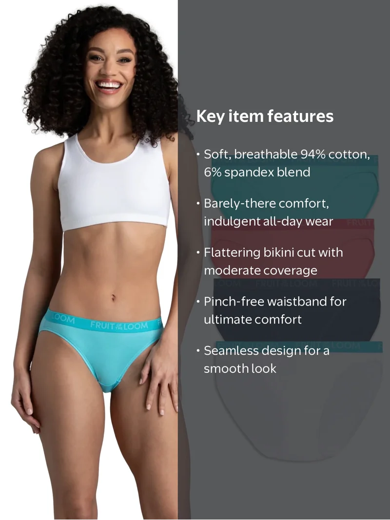Fruit of the Loom Women's Energize Collection Cotton Stretch