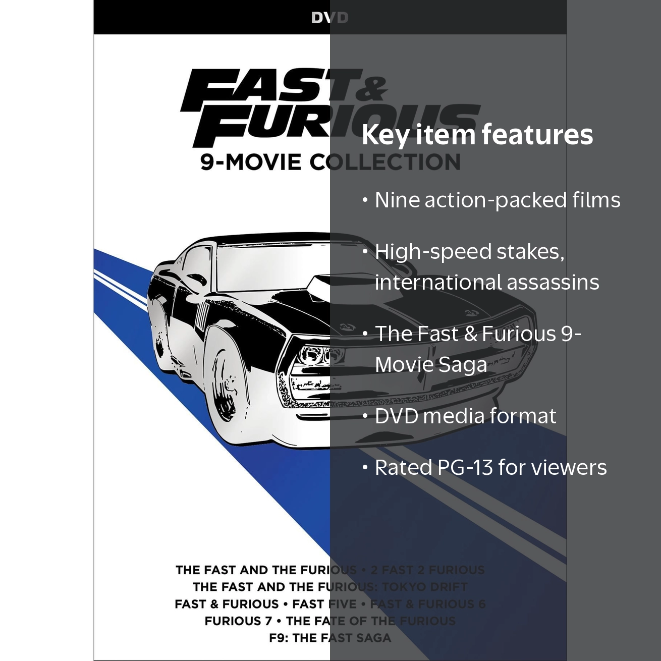 Fast & Furious Nine Saga 9-Movie Collection (DVD) - Walmart.com