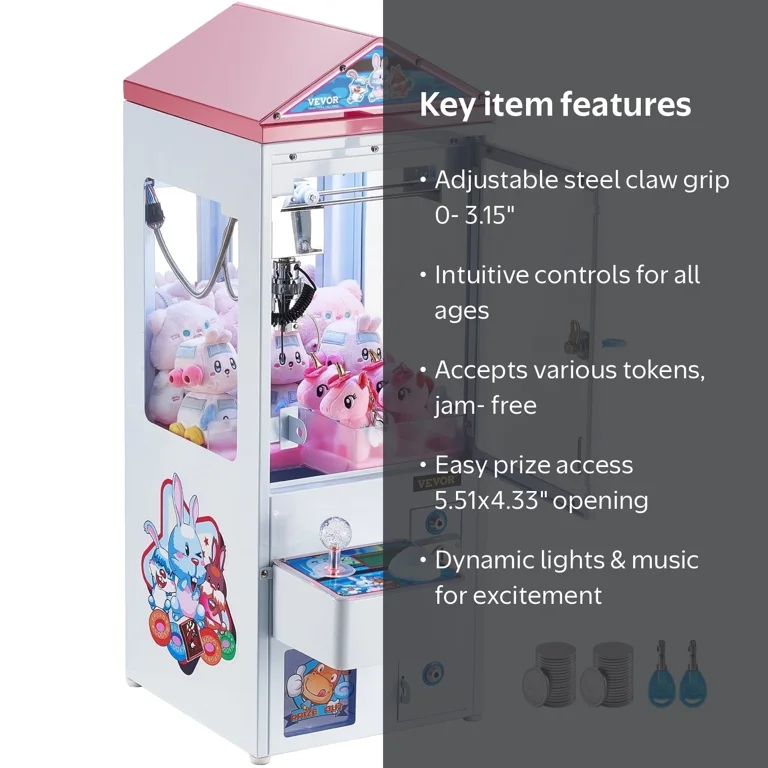 BENTISM, Claw Machine, White, Precise Grip, Endless Play - Walmart.com