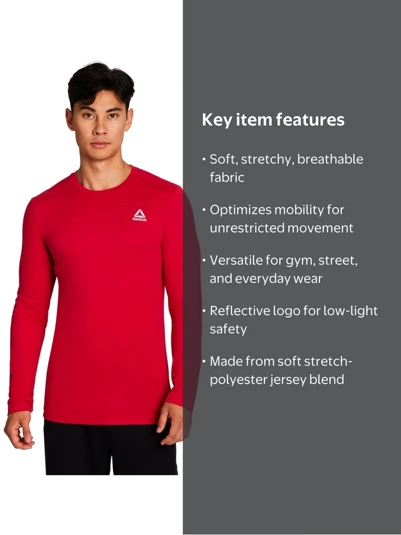 Reebok Men's and Big Men's Legacy Core Long Sleeve Tee Shirt