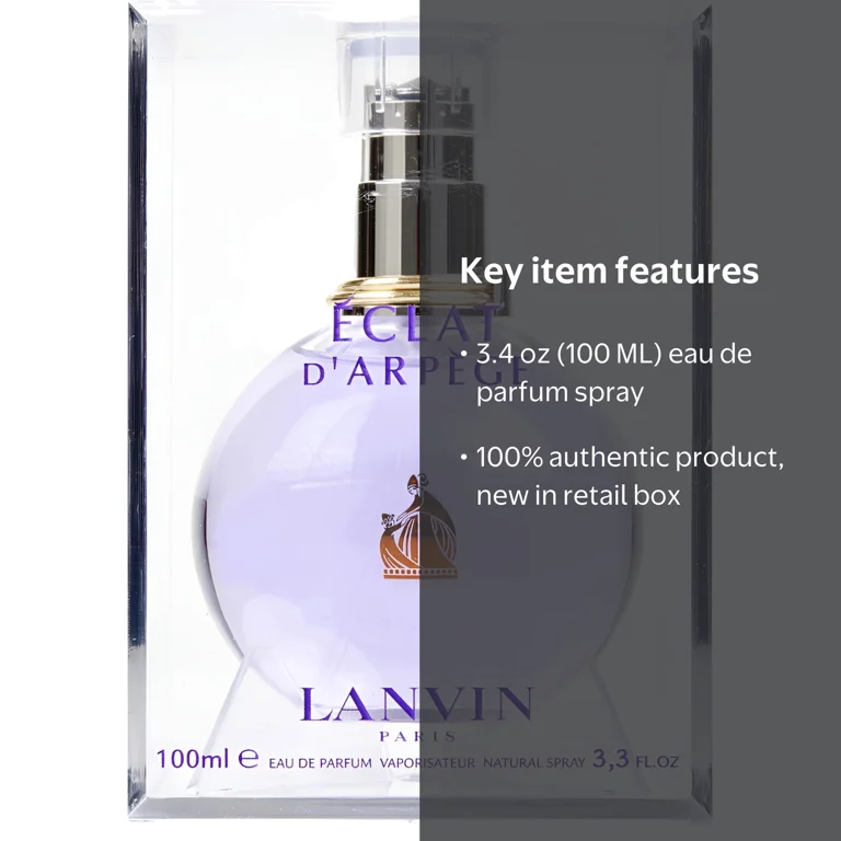 Lanvin Eclat D'Arpege Eau De Parfum, 3.4 oz, Floral Romantic
