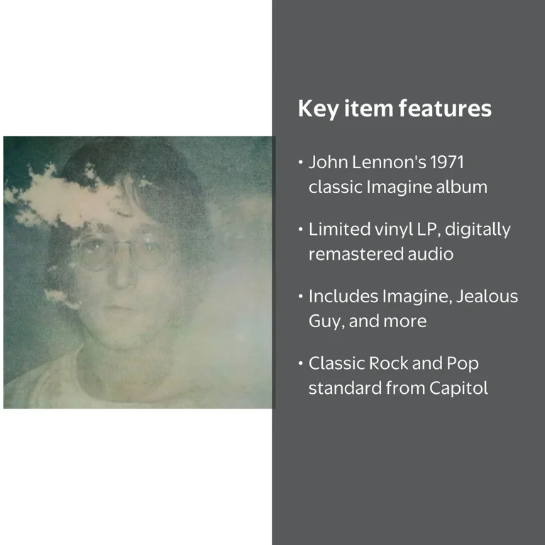 John Lennon - Imagine - Music & Performance - Vinyl - Walmart.com