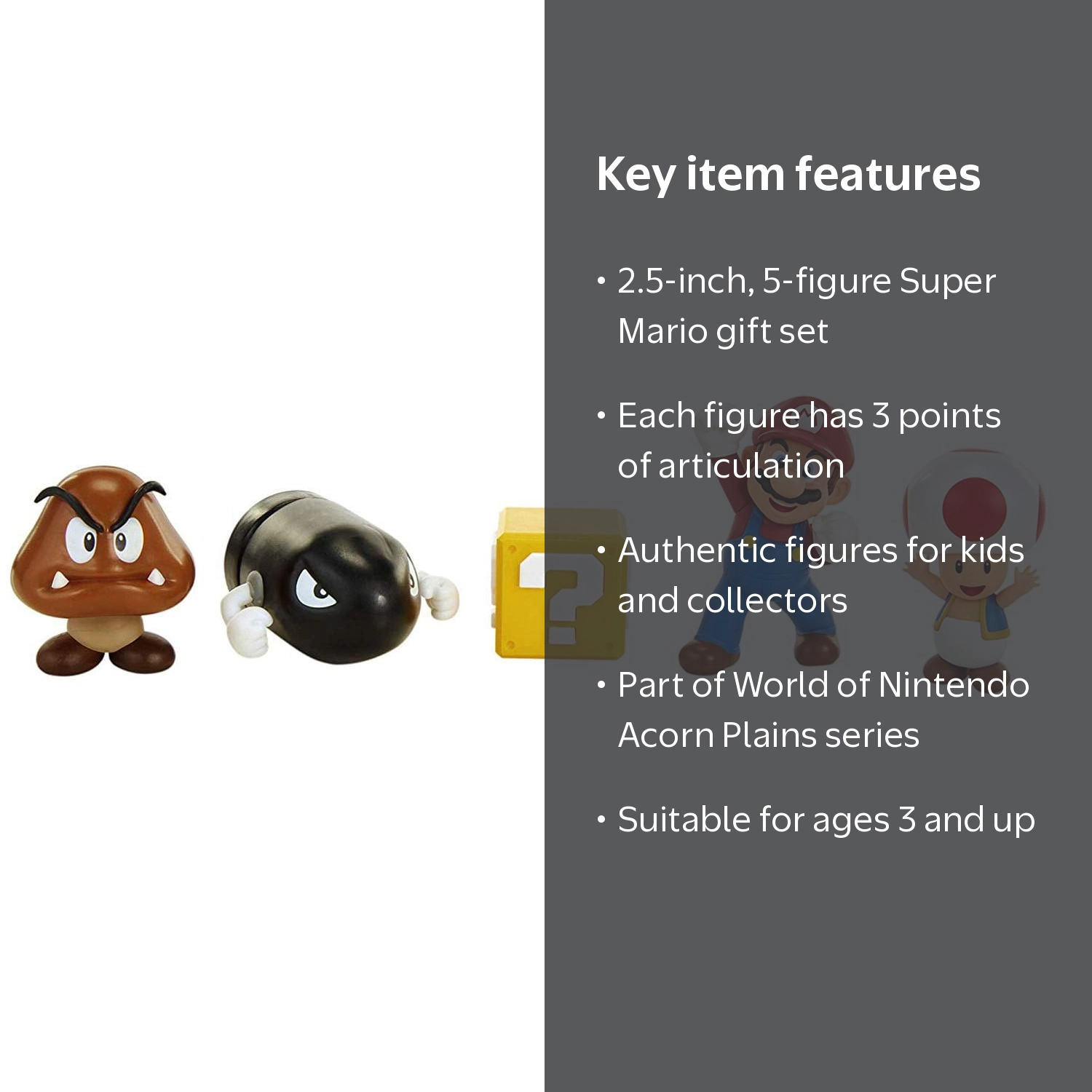 Super Mario 2.5 inch Action Collectible Playset - Iconic