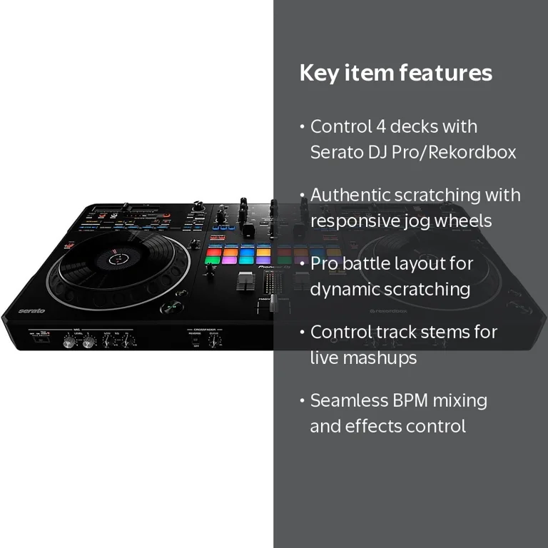 Pioneer DJ, DJ Controller, 2-Channel, for Serato DJ Pro and