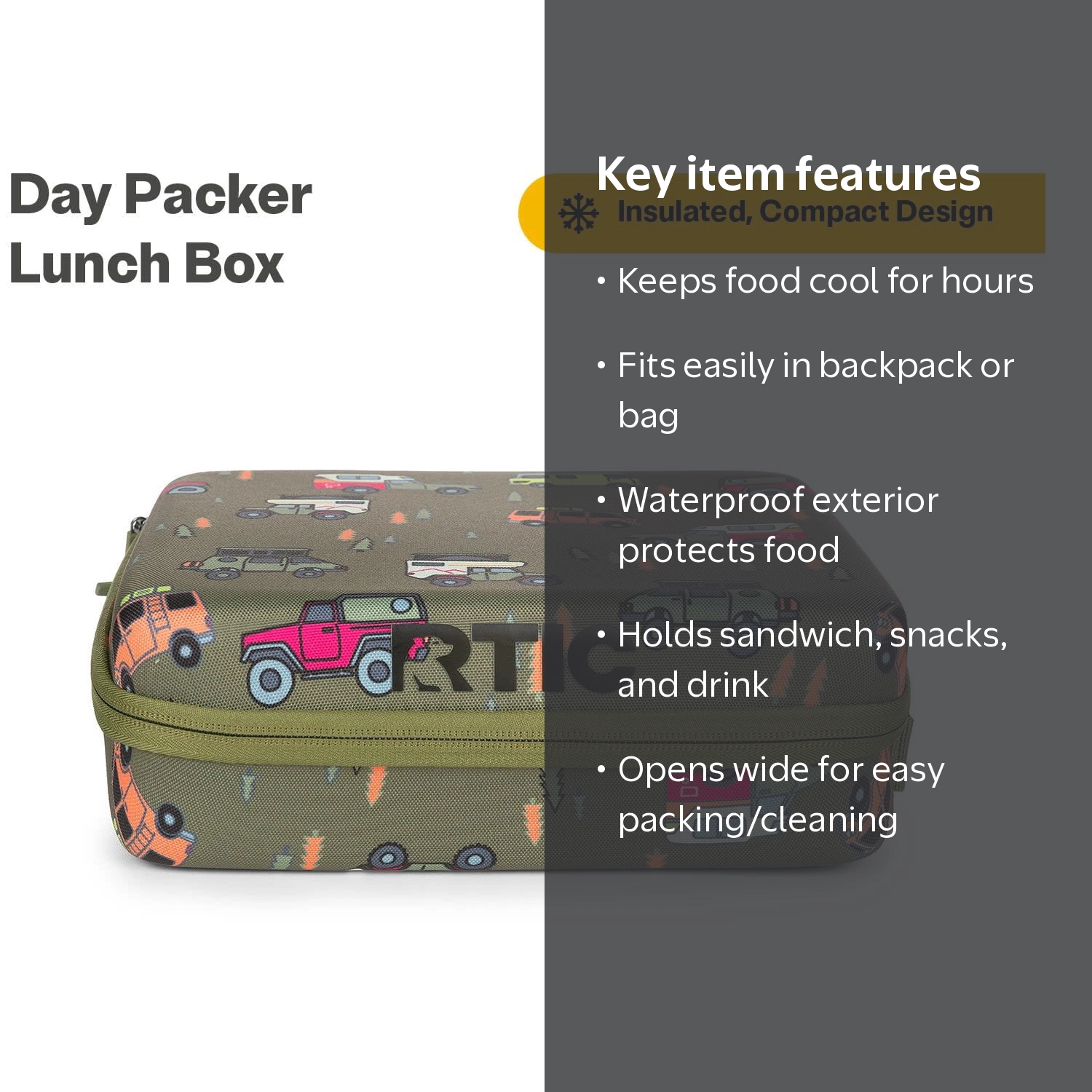 【未開封】LUNCH TIME SPEAK/FLICK 4枚セット RTIC Day Packer Lunch Box, Insulated Lunch Container, Zipper