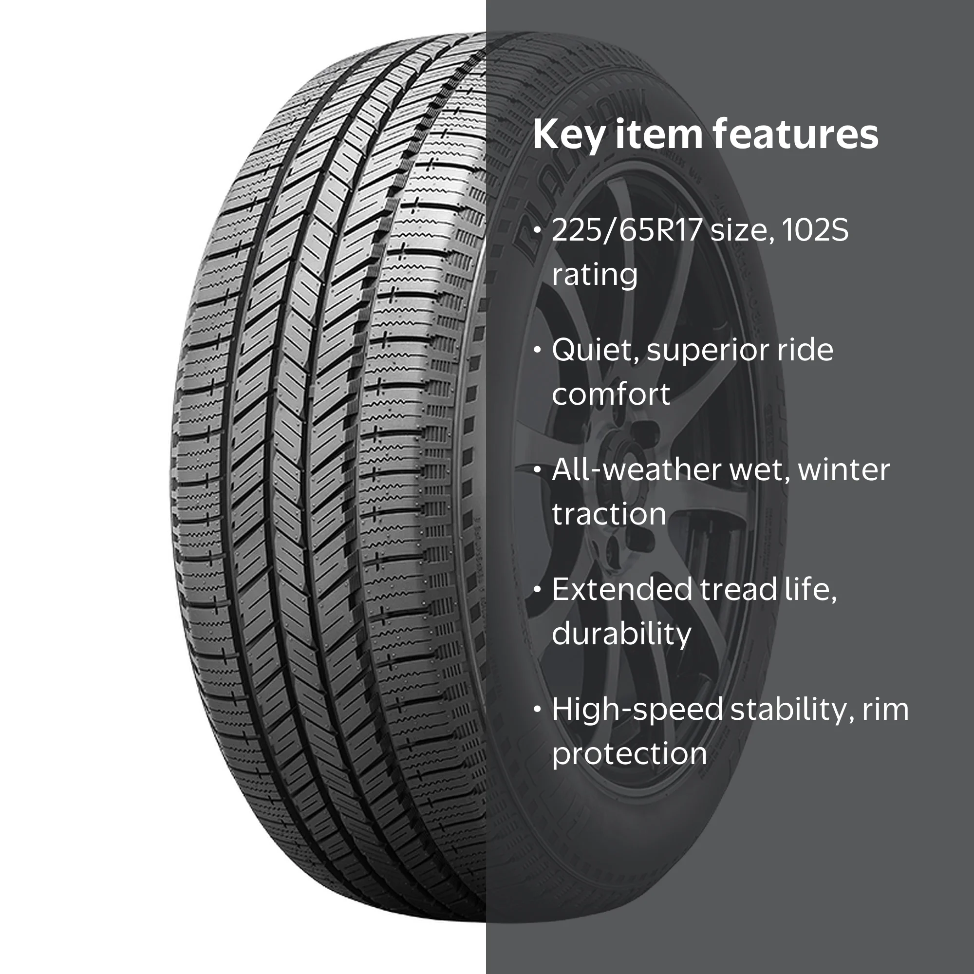 BlackHawk Hiscend-H HT01 225/65R17 102S All-Season Light Truck