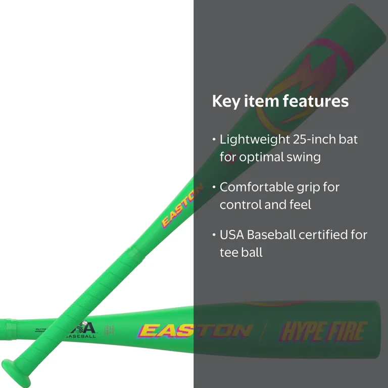 Easton Hype Fire Tee Ball Bat | 25-Inch | -13 - Walmart.com