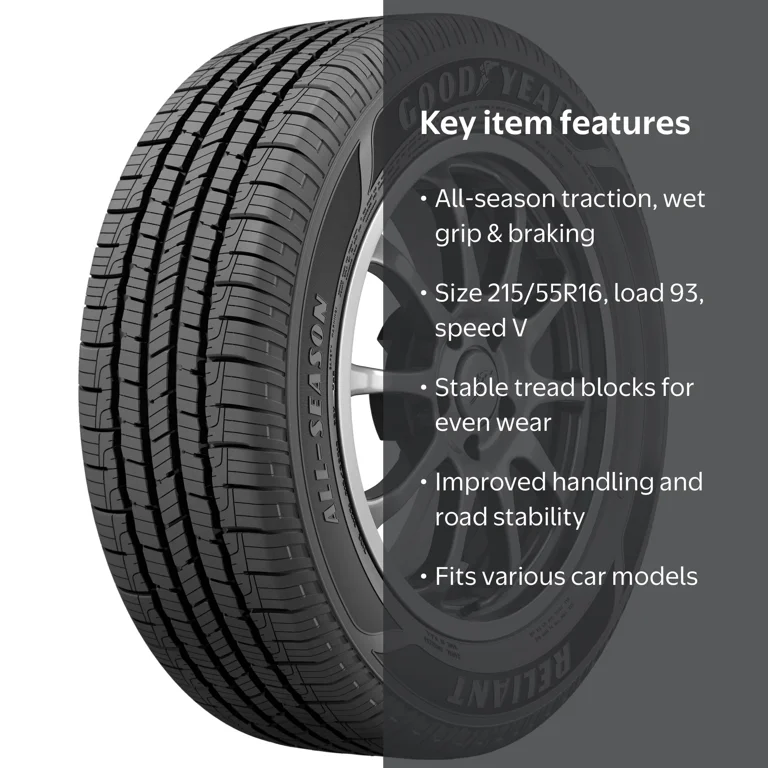 Goodyear Reliant All-Season 215/55R16 93V All-Season Tire Fits