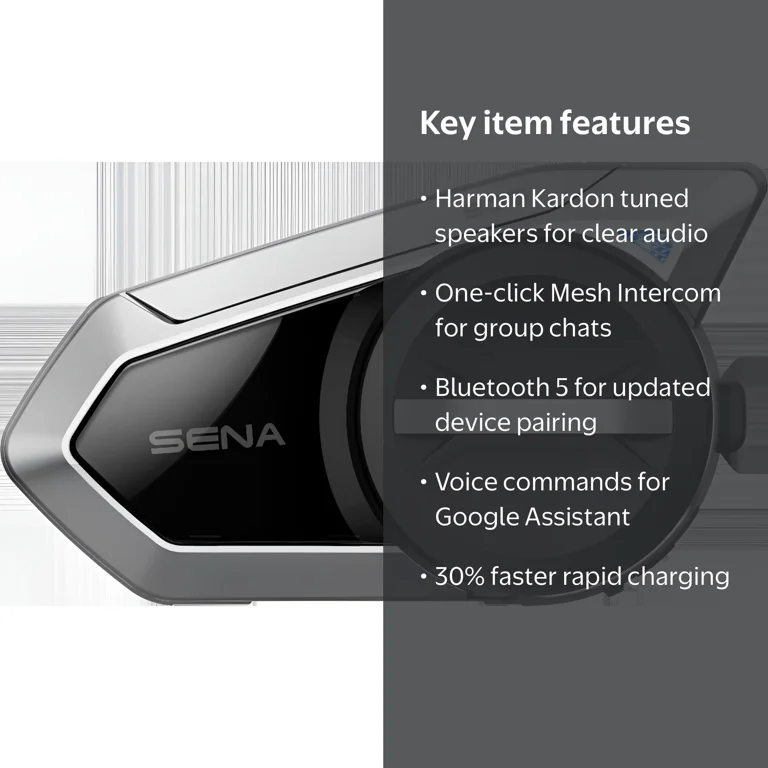 Sena 50S Motorcycle Bluetooth 5.0 Headset with Mesh 2.0 Intercom