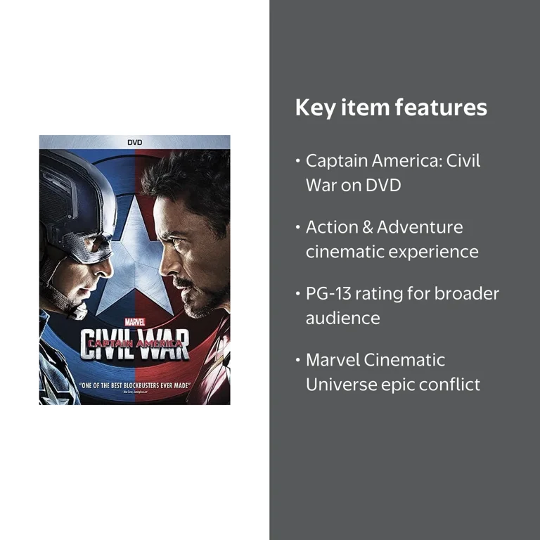 Captain America: Civil War (DVD), Disney, Action & Adventure