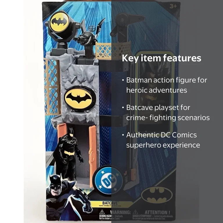 DC Comics Batman Batcave Playset with Batman Action Figure