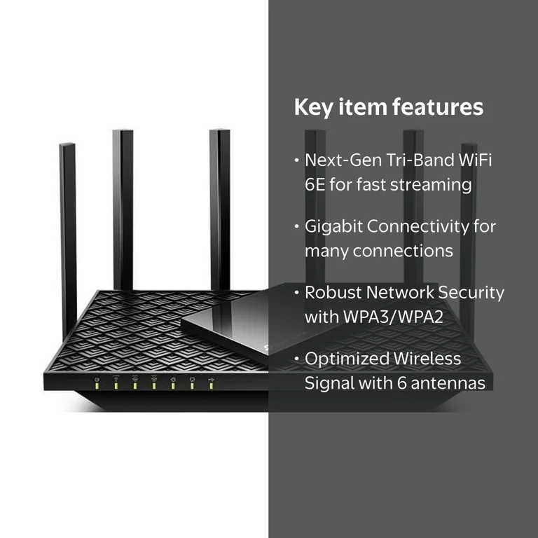 TP-Link, WiFi Router, AXE75, Tri-Band 5400 Mbps Wi-Fi 6E - Walmart.com