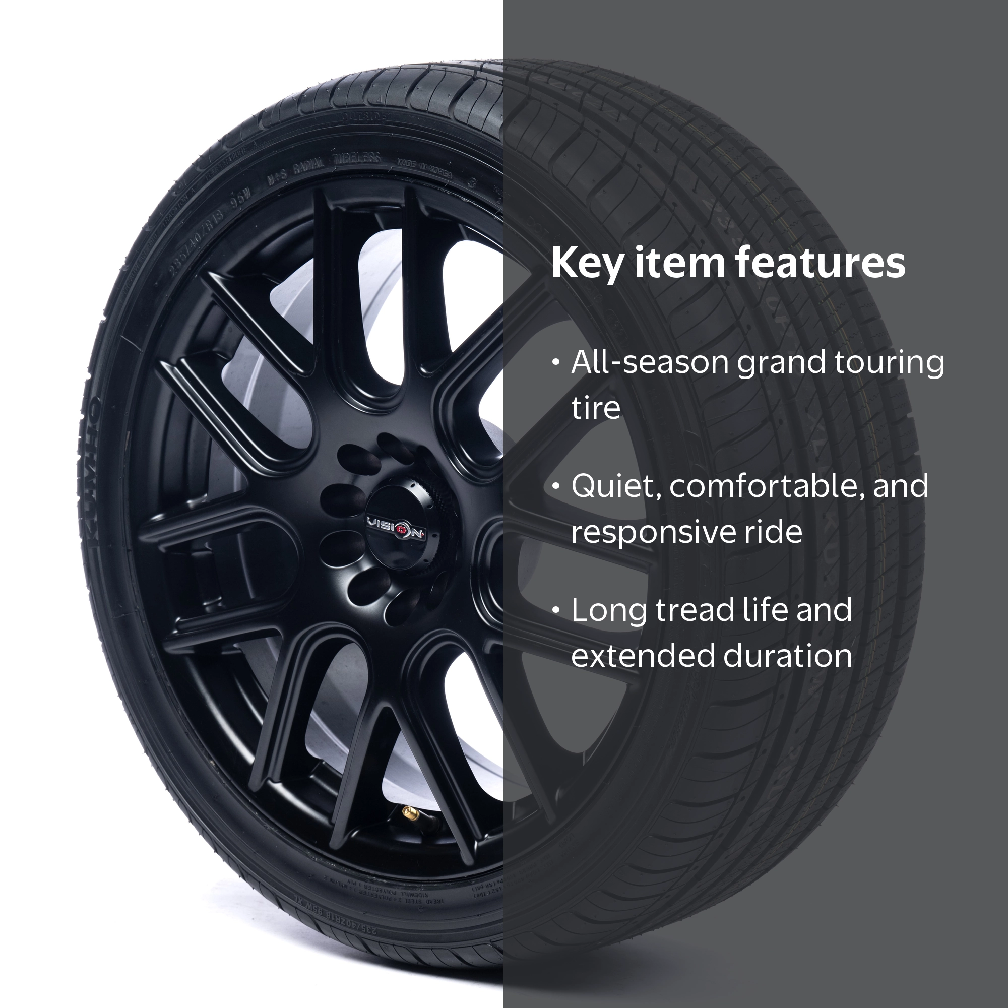 Kumho LX Platinum KU27 All-Season Tire - 225/40R18 92W Fits: 2014