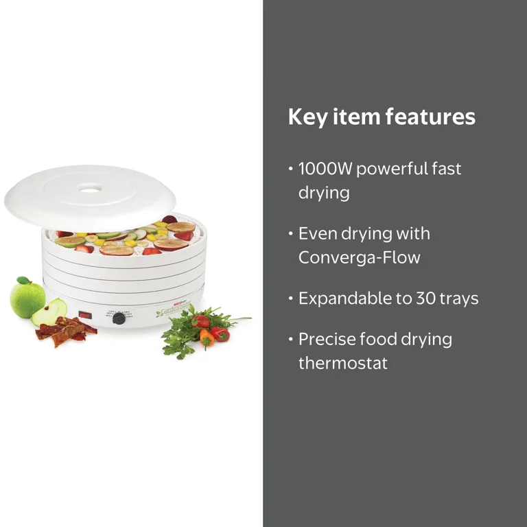 NESCO FD-1010 Gardenmaster Pro Food Dehydrator, 4 Trays, 1000