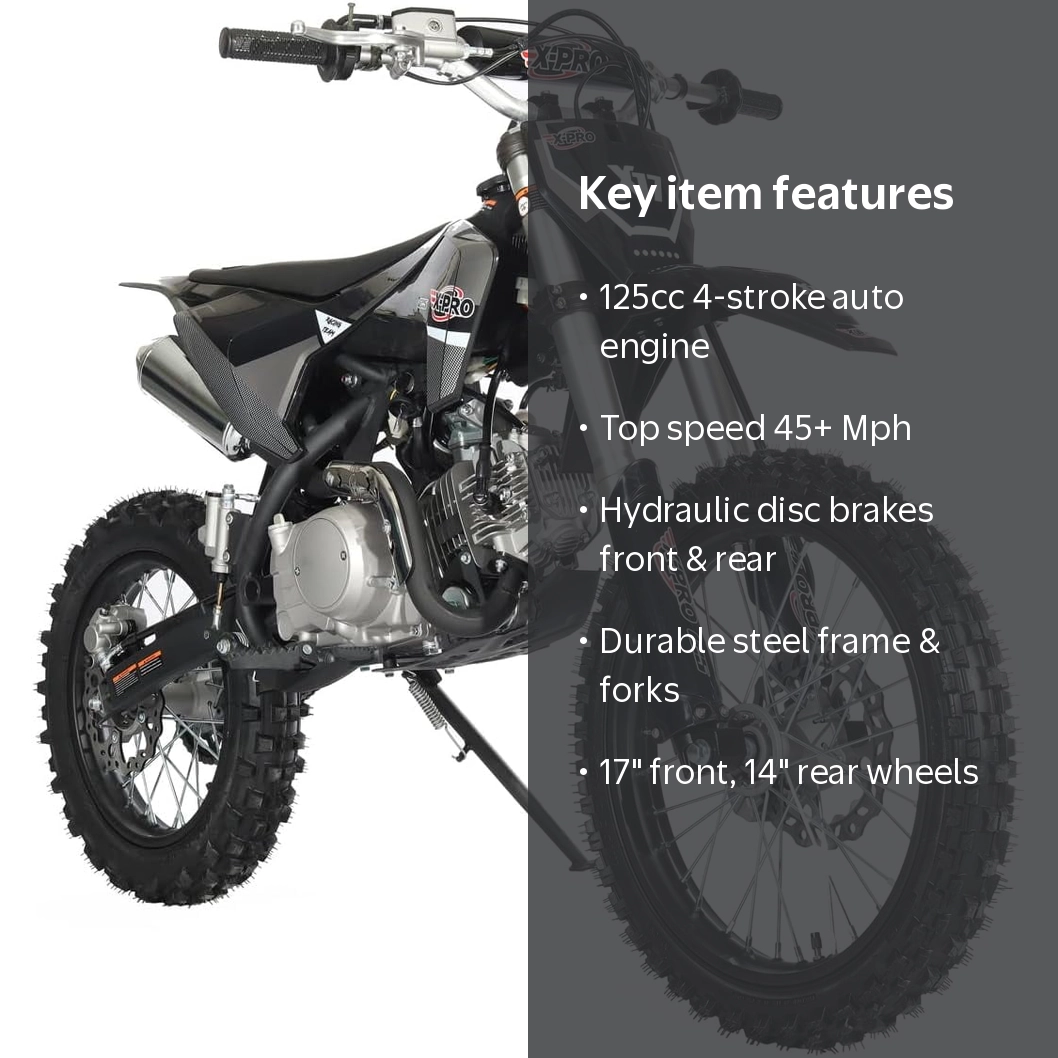 X-Pro 125cc Adult Gas Motor Dirt Bike, Automatic Transmission