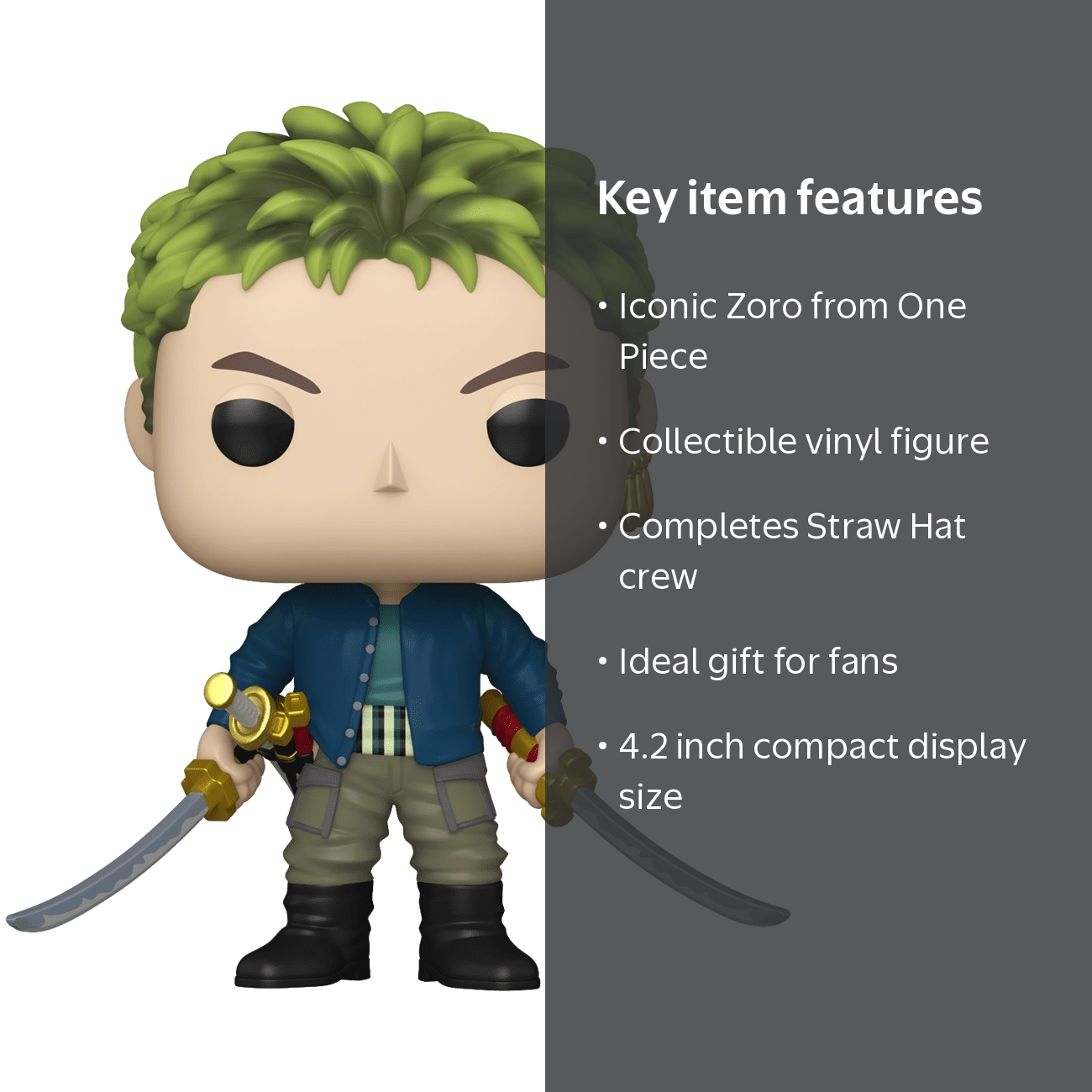 Funko POP! TV: One Piece - Zoro Collectible Vinyl Figure, 4.2 in