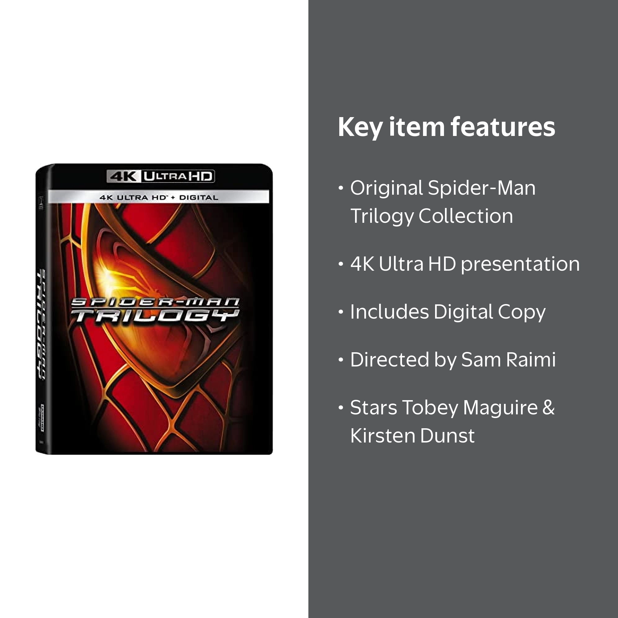 Sony Pictures Spider-Man Trilogy Collection, Marvel Movies, 4K