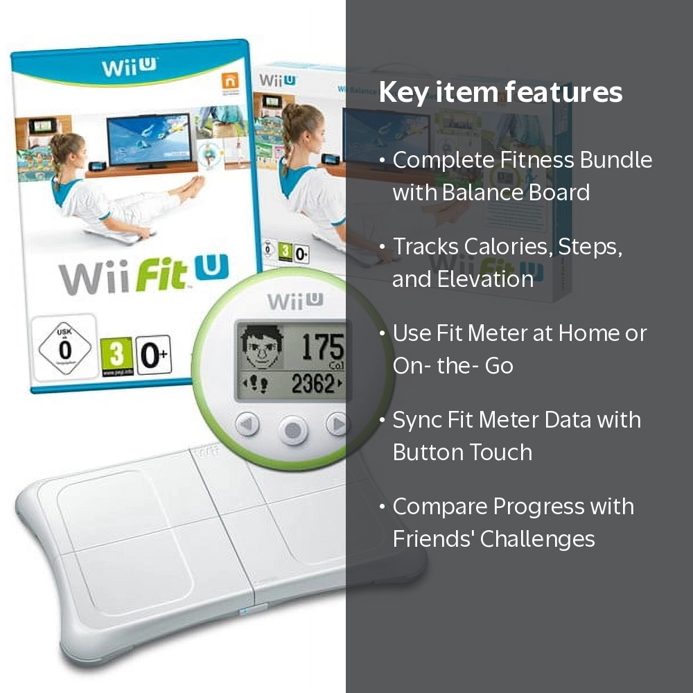 Wii Fit U Full Set Bundle: Balance Board, Game, and Fit Meter