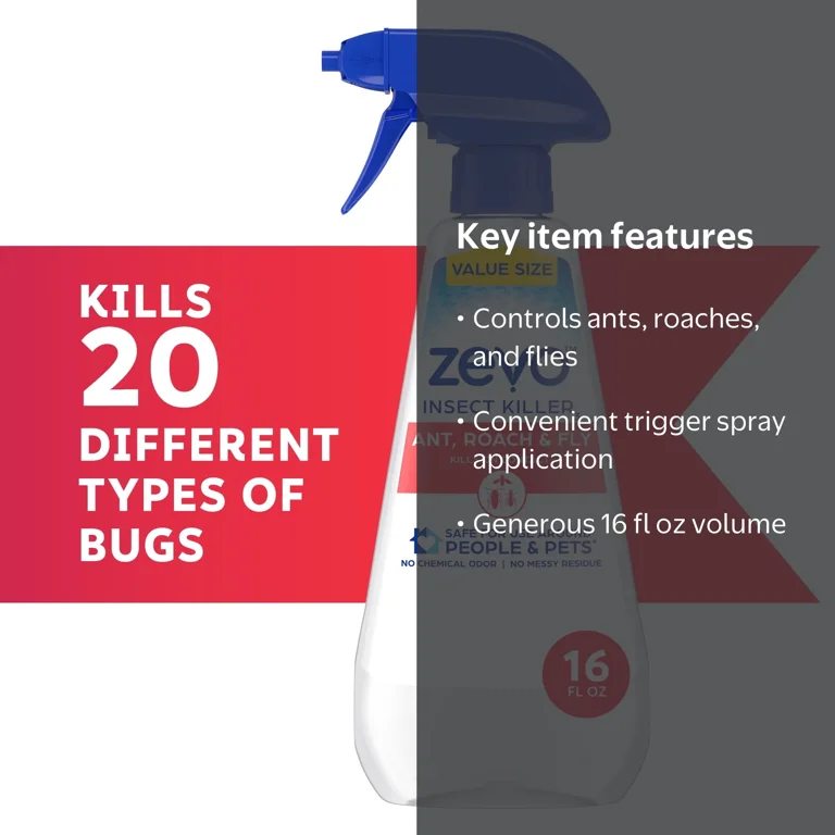 Zevo Ant, Roach & Fly Multi-Insect Trigger Spray, 16 oz - Walmart.com