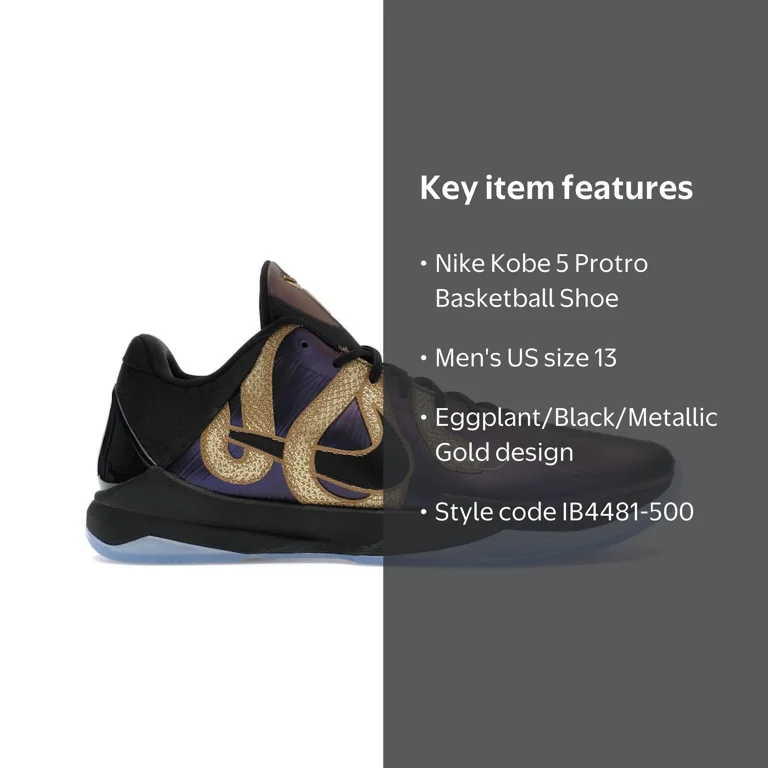 Nike Men's Kobe 5 Protro Year of the Mamba Eggplant Basketball