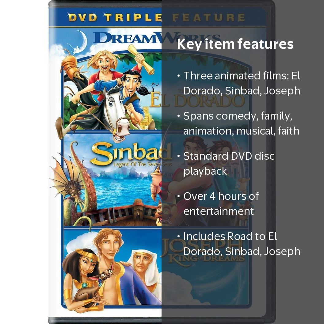 Dreamworks Animated: El Dorado, Sinbad, Joseph King of Dreams (DVD