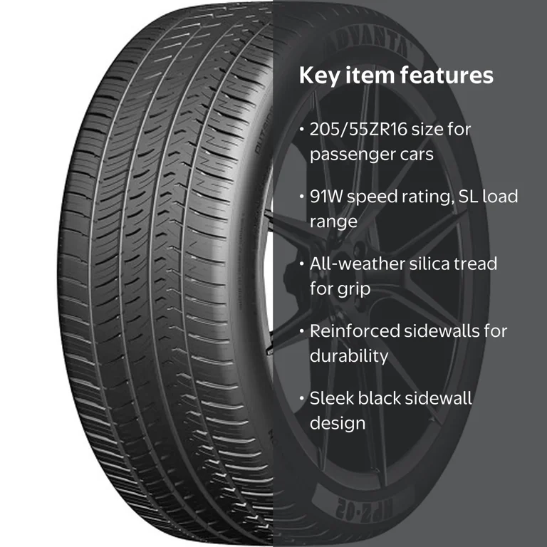 Advanta HPZ-02 Performance 205/55ZR16 91W Passenger Tire - Walmart.com