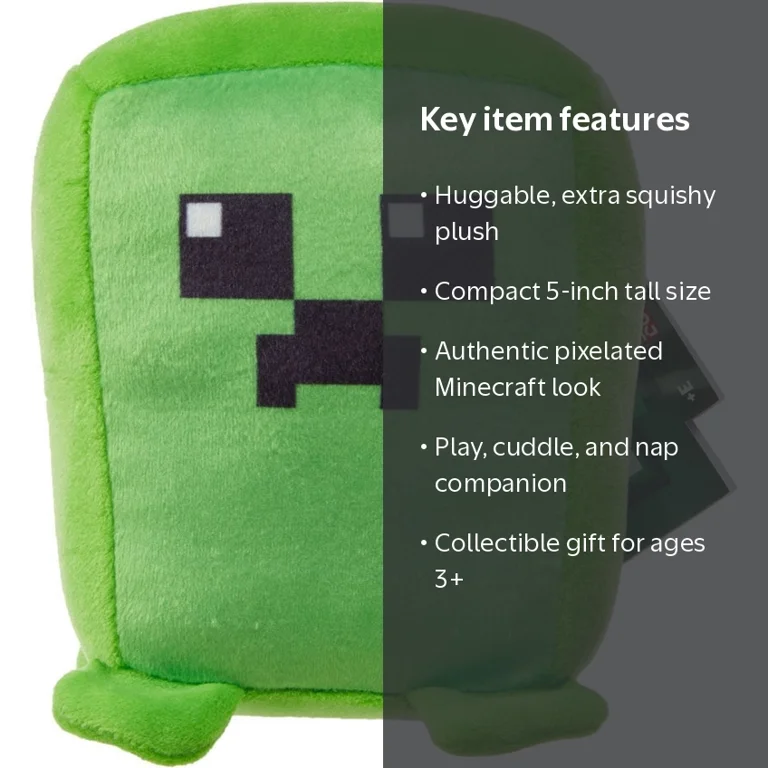 Mattel, Minecraft Cuutopia Creeper Plush, 5 inch, Green - Walmart.com
