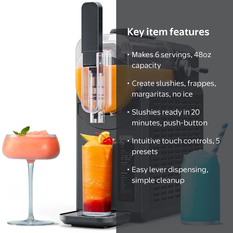ICEMAN Slush-Ease 48 oz. Slushy Maker with Customizable Thickness