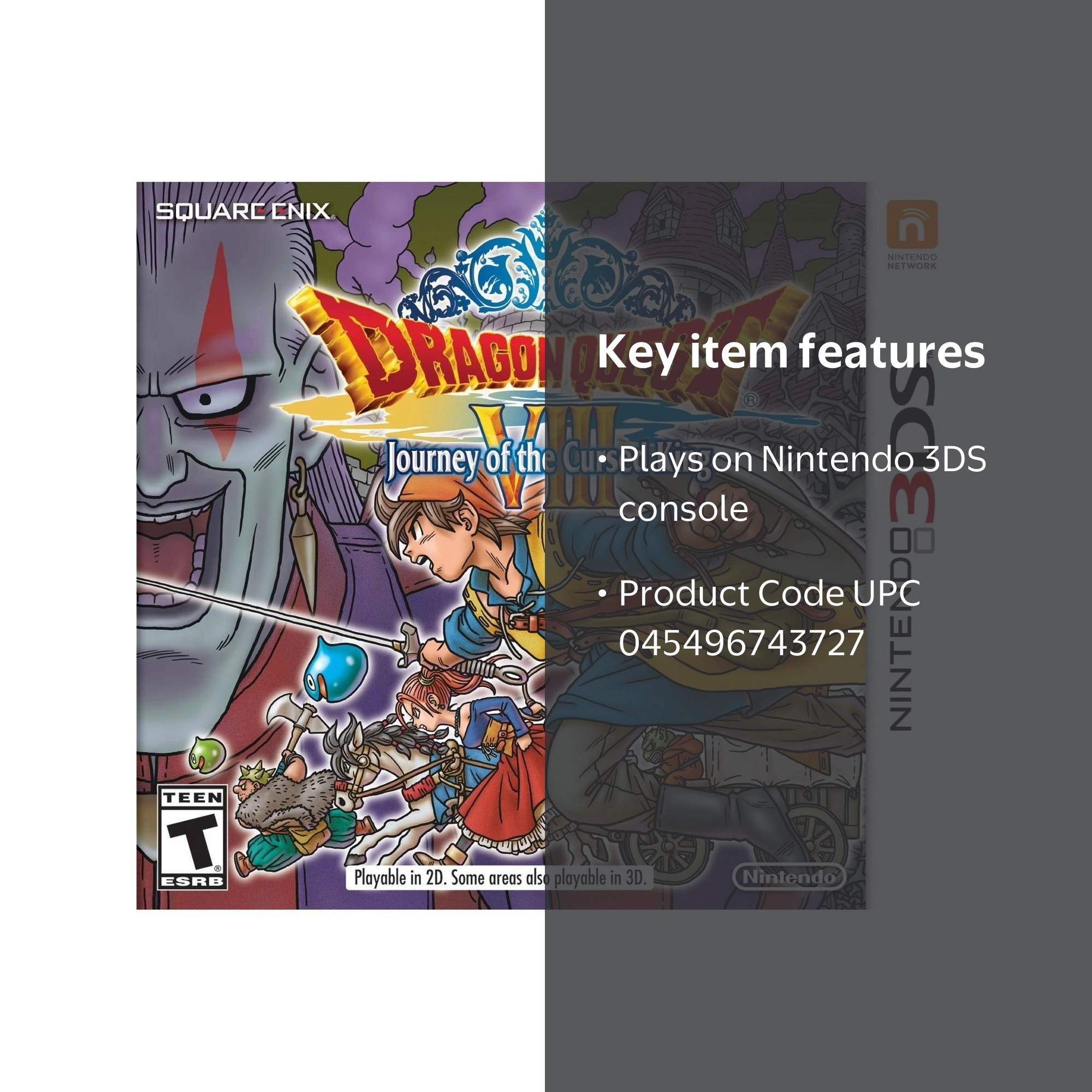 Dragon Quest VIII: Journey of the Cursed King, Nintendo 3DS Game