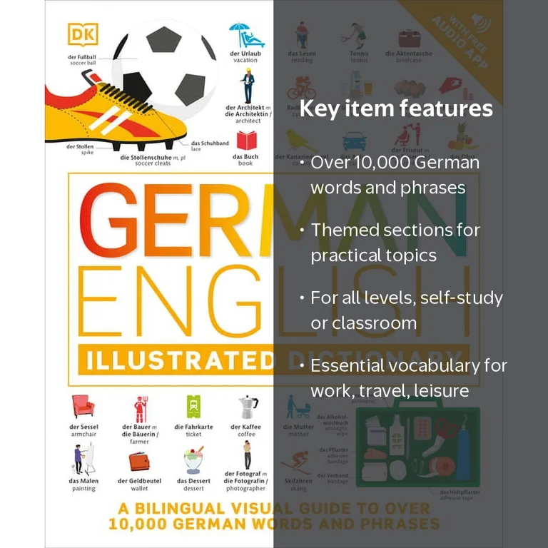 German-English Illustrated Dictionary Book: Bilingual Visual Guide