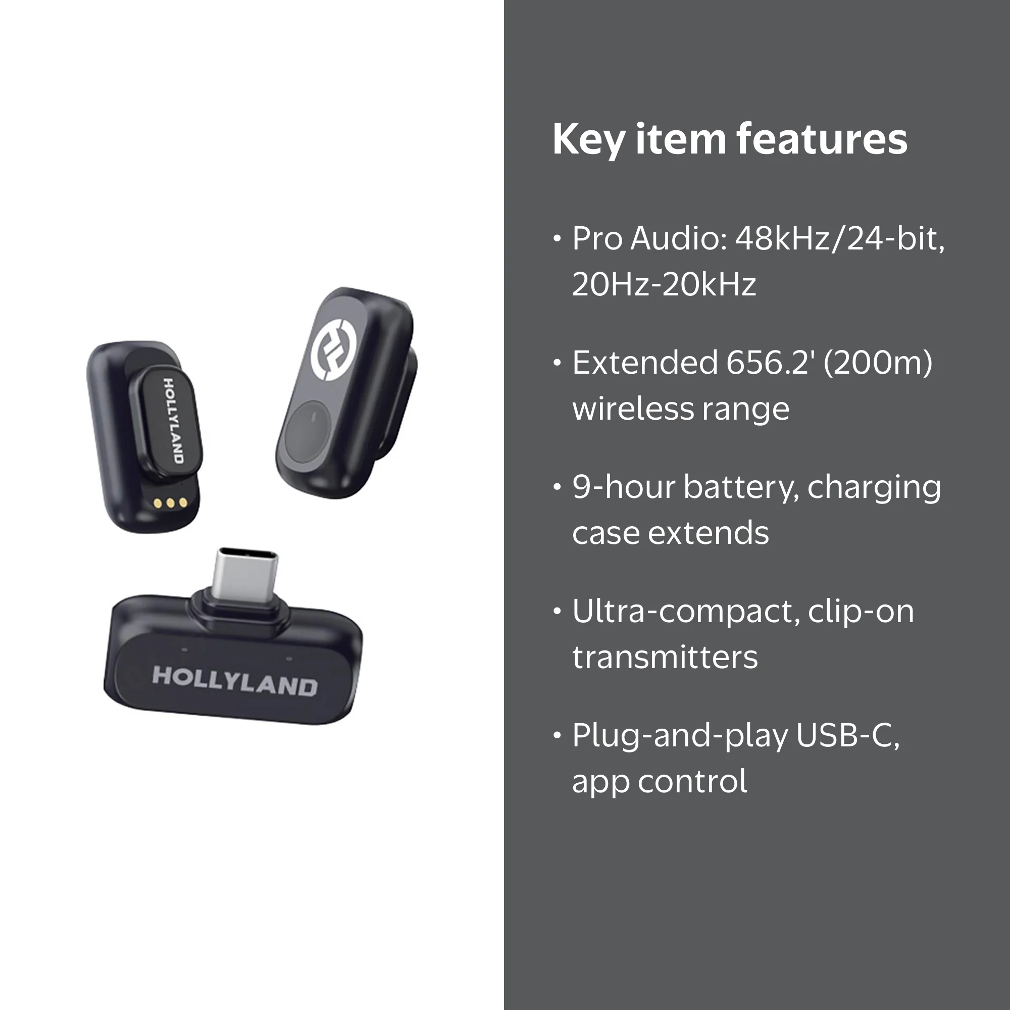 Hollyland LARK A1 2.4GHz 2-Person Wireless Mini Duo Version