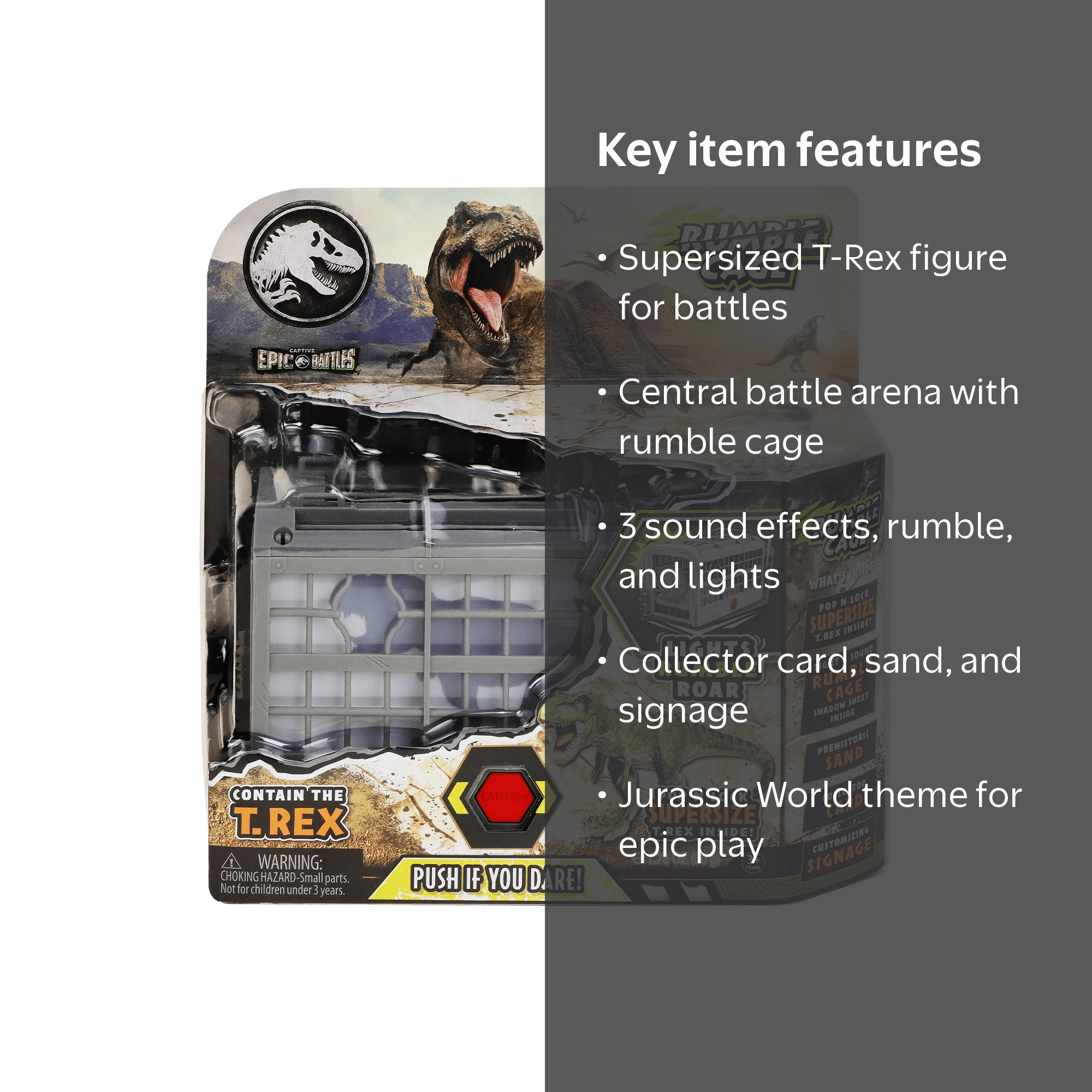 Jurassic World Captivz Epic Battle - Rumble Cage - Walmart.com