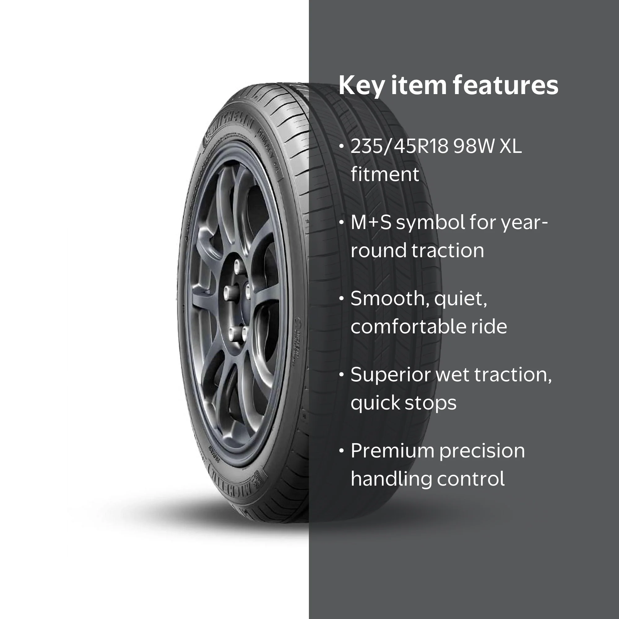 Michelin Primacy A/S 235/45R18 98W XL Tire - Walmart.com