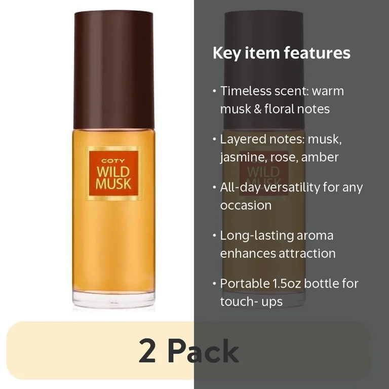2 pack) Wild Musk By Coty Cologne Spray for Women 1.5oz - Walmart.com