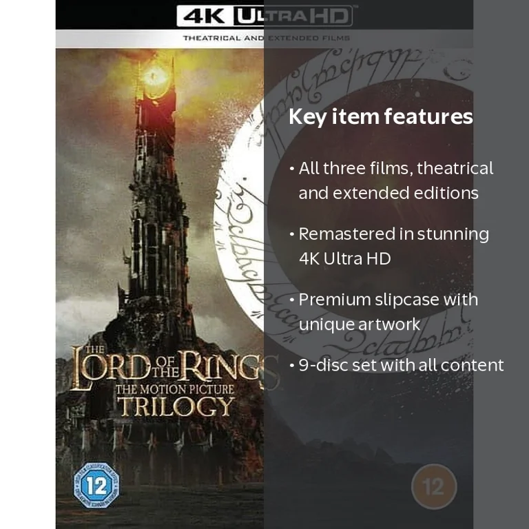 The Lord of the Rings: The Motion Picture Trilogy, 4K Ultra HD