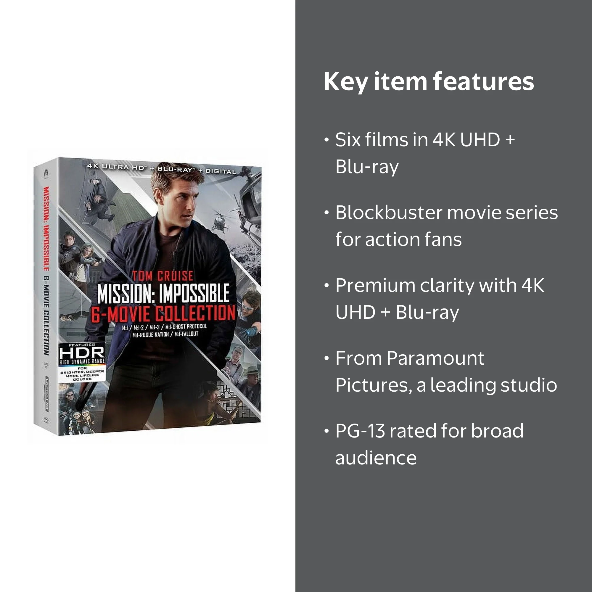Paramount's Mission: Impossible 6-Movie Blu-ray Collection, 4K
