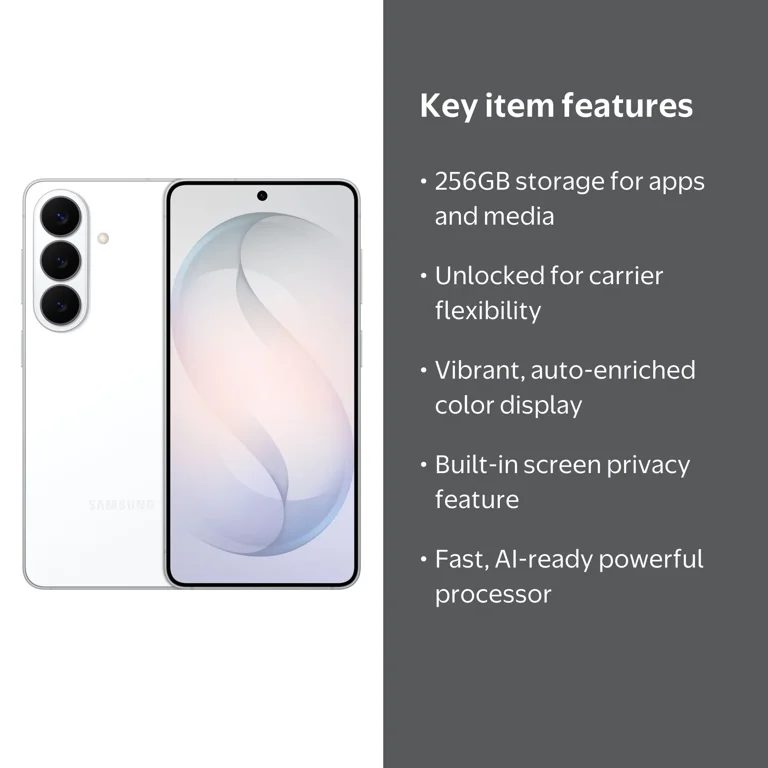 Galaxy S26 ホワイト 256GB Samsung Galaxy S26 256GB Smartphone (Unlocked), White - Walmart.com