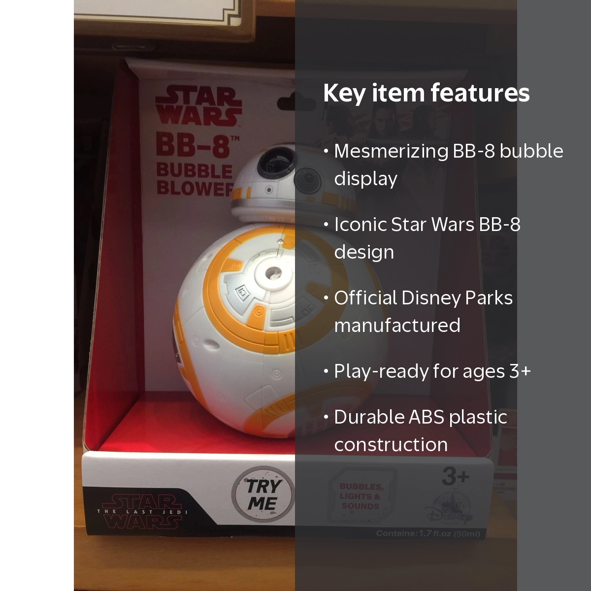 Disney Parks Star Wars BB-8 Bubble Blower New with Box - Walmart.com