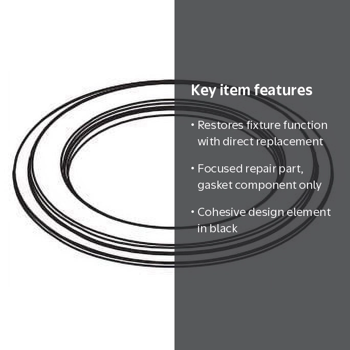 Moen Replacement Deck Gasket, Black Seal for Faucets, 143338
