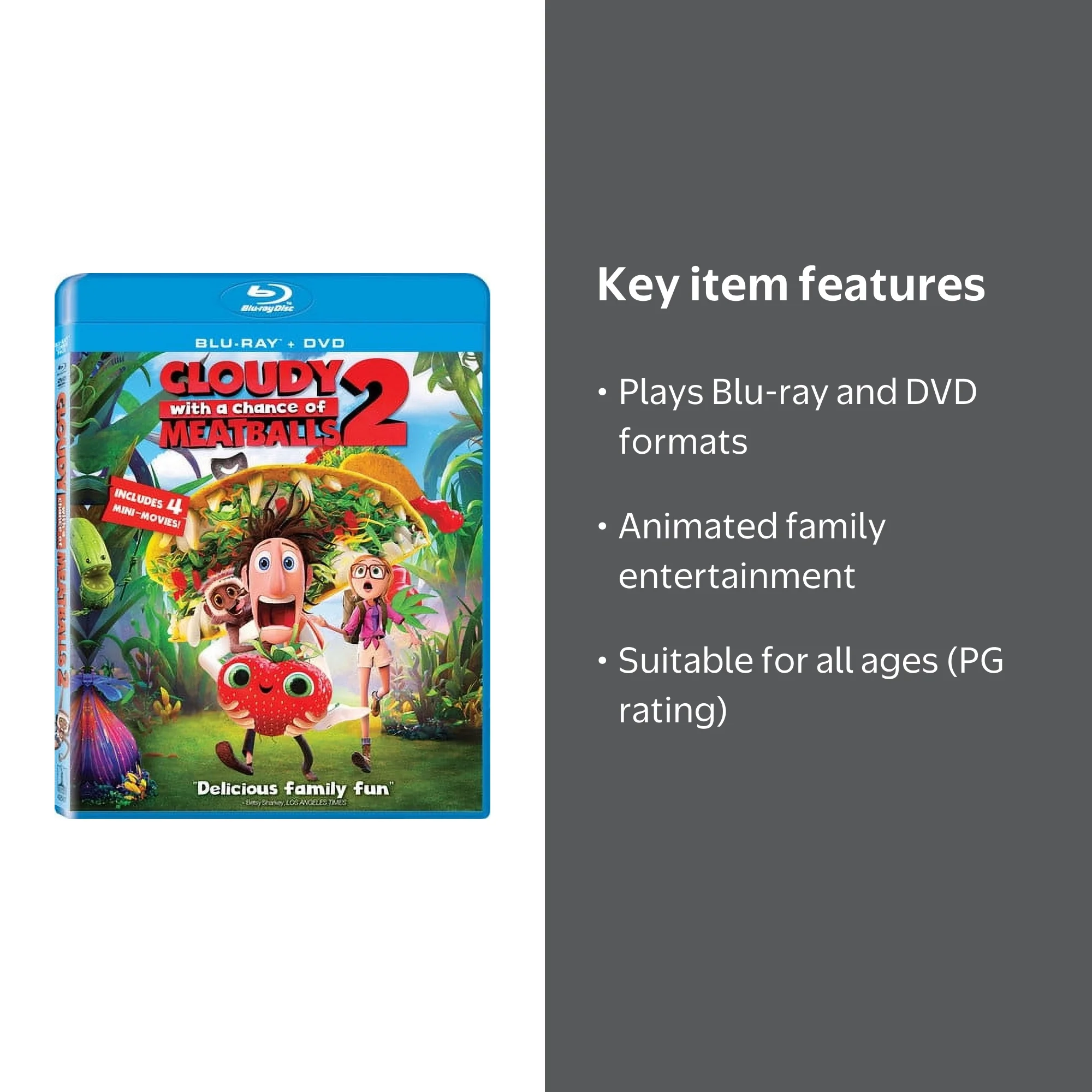 Cloudy With a Chance of Meatballs 2 (Blu-ray + DVD) - Walmart.com