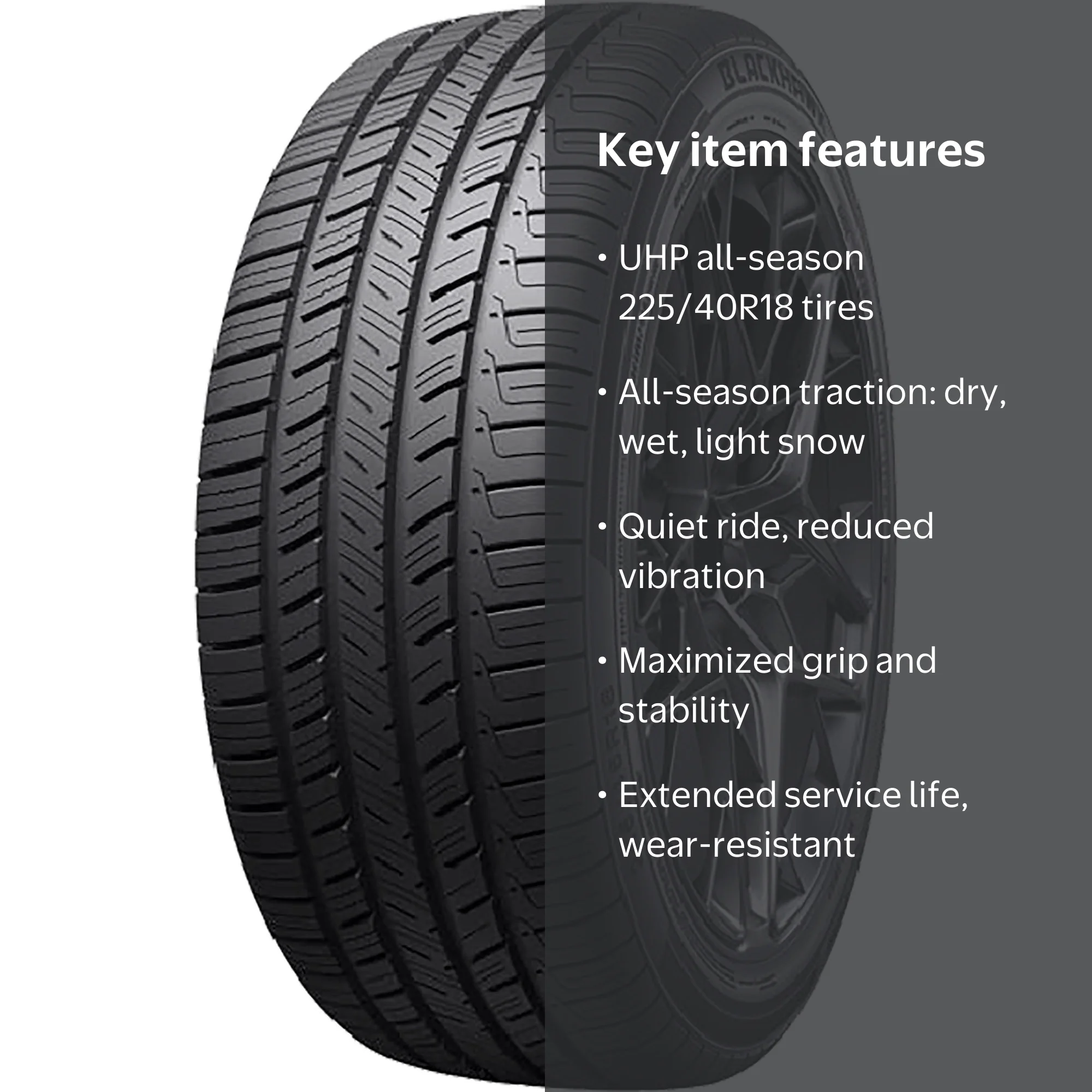 BlackHawk Agility UHP A S 225/40R18 92W XL Passenger Tire